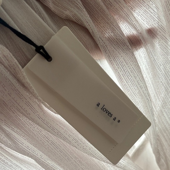 Loves A Metallic Chiffon Feather Trim Ruched Dress - STUNNING! MSPR 159 - Picture 3 of 9